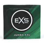 Losse EXS Jumbo condoomverpakking maat 69 in donkergroene folie met ronde merkbadge