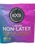 EXS interne condooms non-latex 25 stuks, paarse verpakking met blauwe accenten en merkbadge