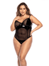 Mapalé Bodysuit Vinyl & Mesh 1X/2X Wetlook Zwart