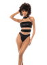 Mapalé Halter Body in maat M | Nude Zwart