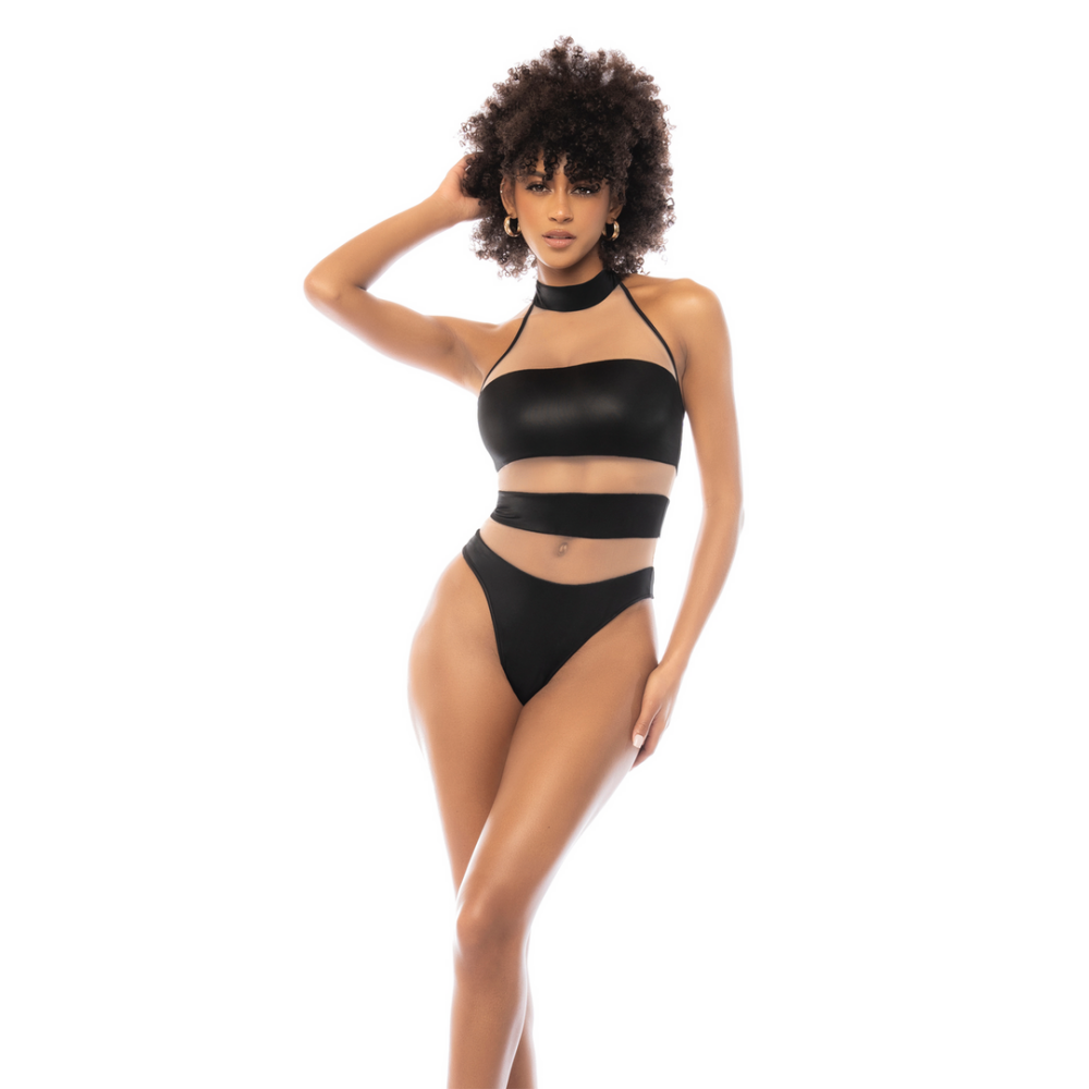Mapalé Halter Body in maat M | Nude Zwart