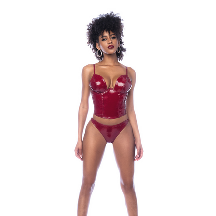 Mapalé Bustier Lingerie Set in maat L | Wetlook Wijnrood