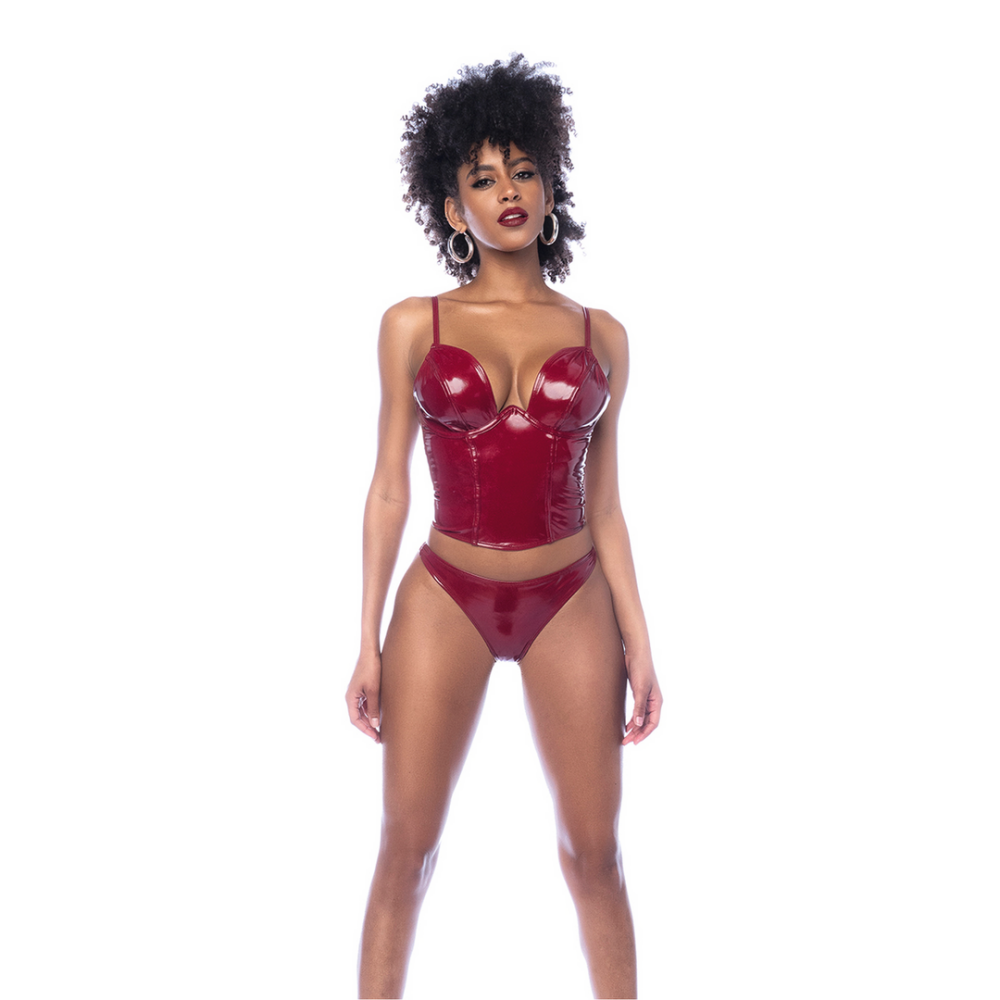 Mapalé Bustier Lingerie Set in maat L | Wetlook Wijnrood