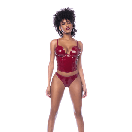 Mapalé Bustier Dessous Set in Größe L | Wetlook Weinrot