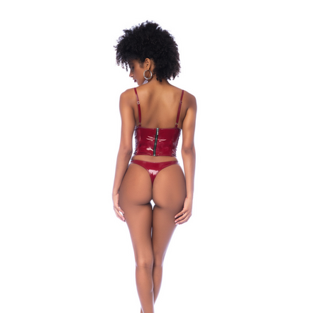 Mapalé Bustier Lingerie Set in maat L | Wetlook Wijnrood
