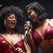 Mapale Twee-delige Bh-set - Maat S - Glanzend Wijnrood. duo rock-chicks