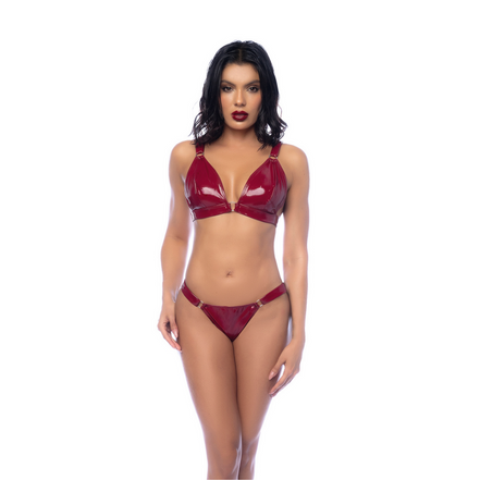Mapalé Two Piece Bra Set in maat XL | Wetlook Wijnrood