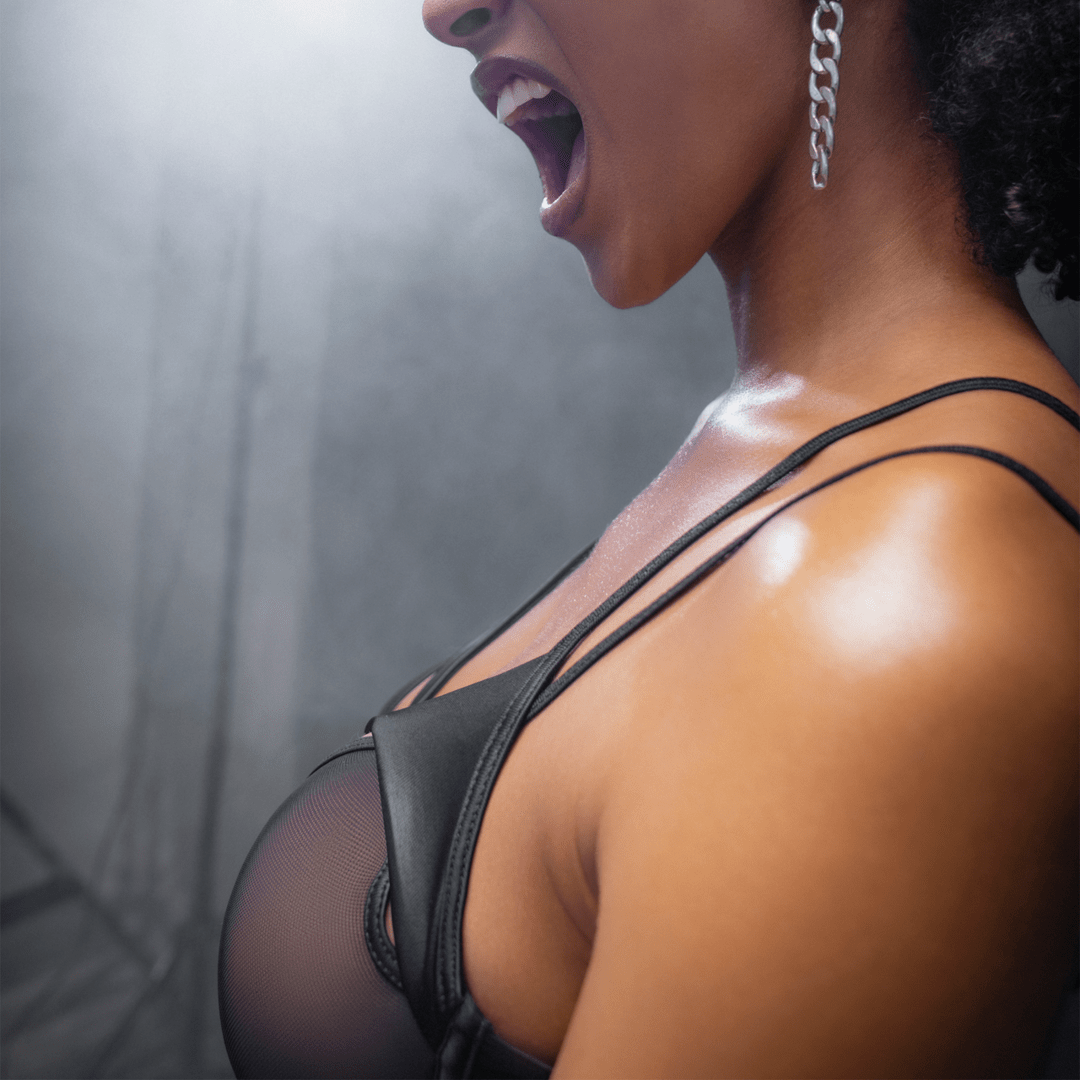 Mapale Rock Star - Twee-delige Set - Maat L/XL - Nat Look Zwart rockchick