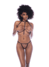 Mapalé Two-Piece Harness Set in size S/M | Black with Rose Gold