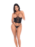 voorkant Twee-delige lingerie set L/XL Zwart Mapale