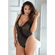 Allure Mesh Teddy met Strik 2X/3X Zwart