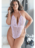 Allure Lace Teddy met Open Cups 1X/2X Wit