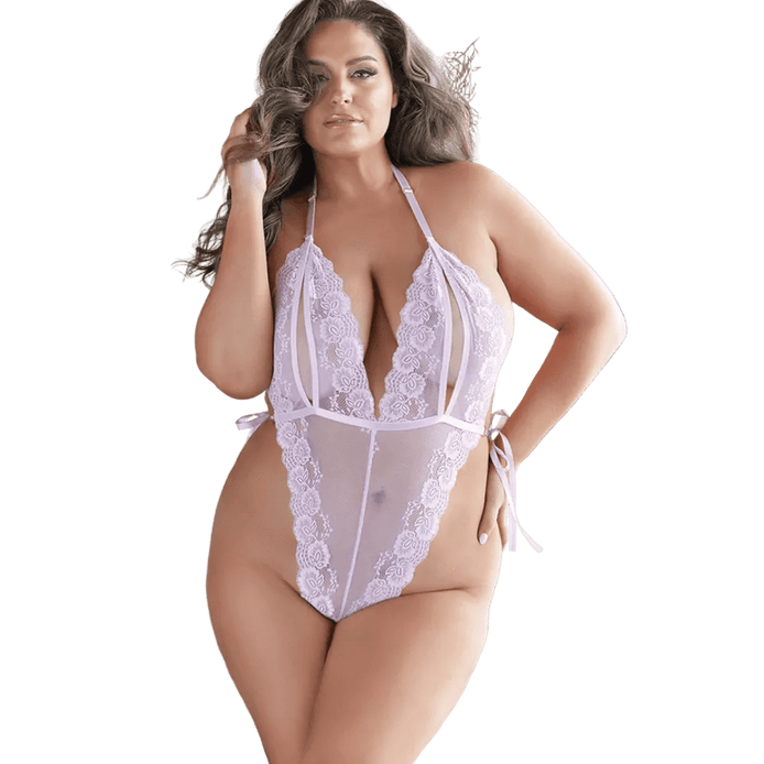 Allure Lace Teddy Open Cups