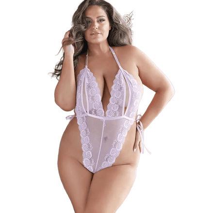 Allure Lace Teddy Open Cups