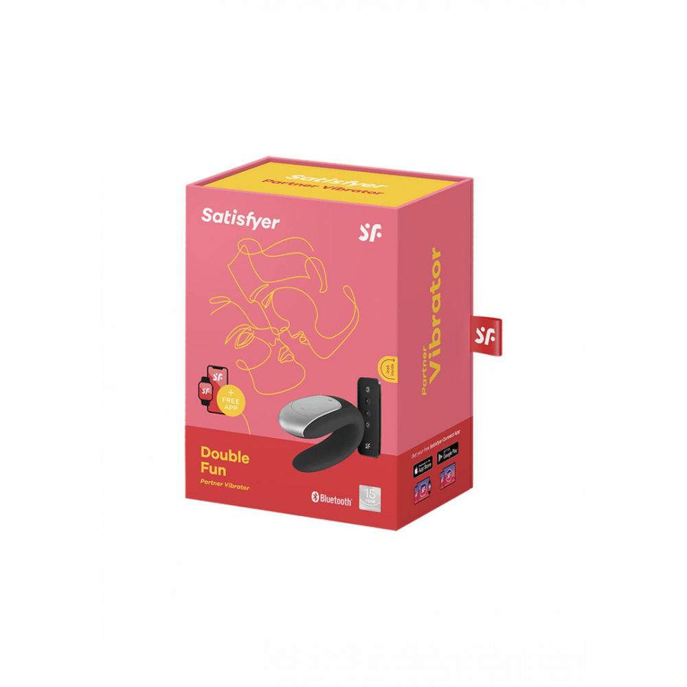 Satisfyer Double Fun Partner Vibrator Zwart