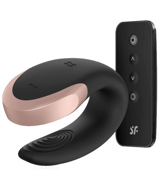 Double Love - Luxury Partner Vibrator - Black