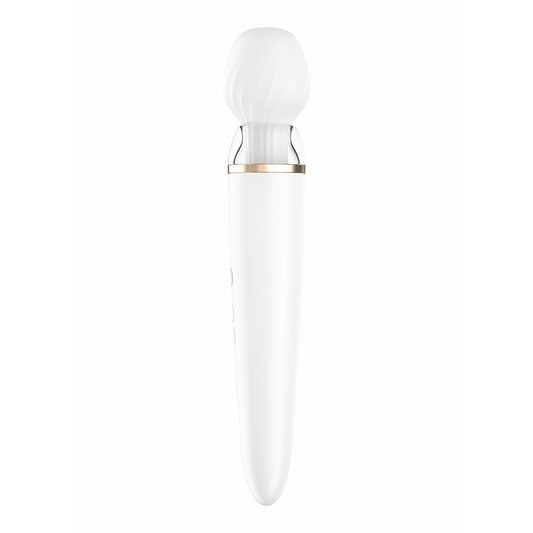 Double Wand-er Wand - Massage Wand and Vibrator - White