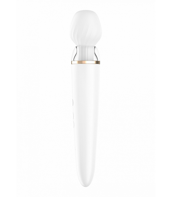 Double Wand-er Wand - Massage Wand and Vibrator - White
