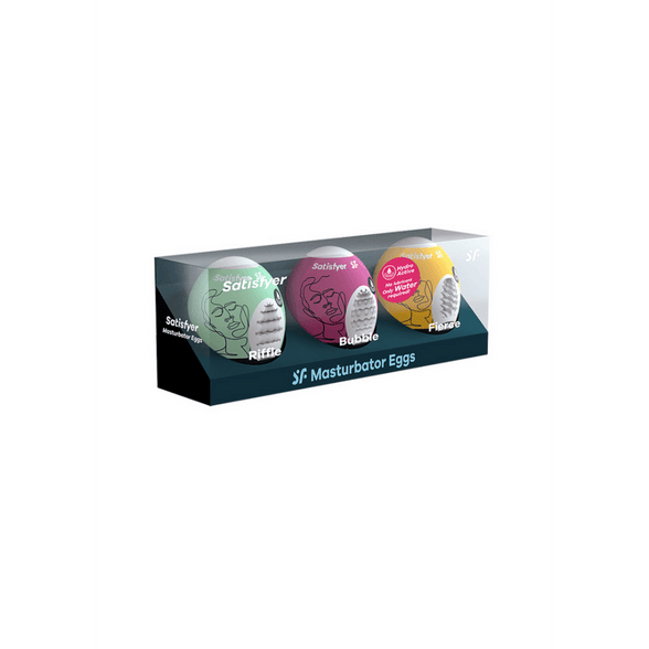 Satisfyer Masturbator Egg Trio Mix 3 stuks | Geel Violet Lichtgroen
