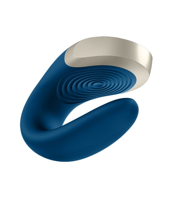 Double Love - Luxury Partner Vibrator - Blue