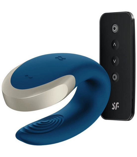 Double Love - Luxury Partner Vibrator - Blue