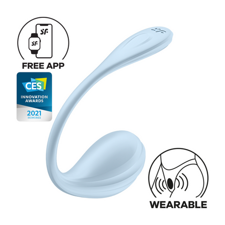 Smooth Petal Connect App - Tragbarer Paarvibrator - Hellblau