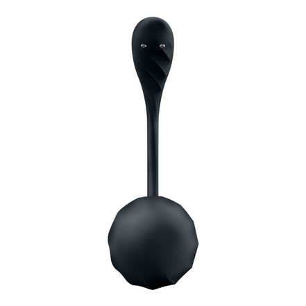 Ribbed Petal Connect App - Tragbarer Paarvibrator - Schwarz