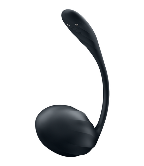 Ribbed Petal Connect App - Wearable Couple Vibrator - Black