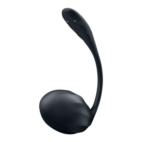 Ribbed Petal Connect App - Tragbarer Paarvibrator - Schwarz