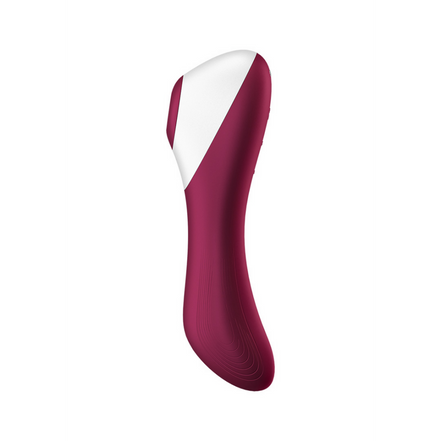 Dual Crush - Einführbarer Doppel-Air-Pulse-Vibrator - Weinrot