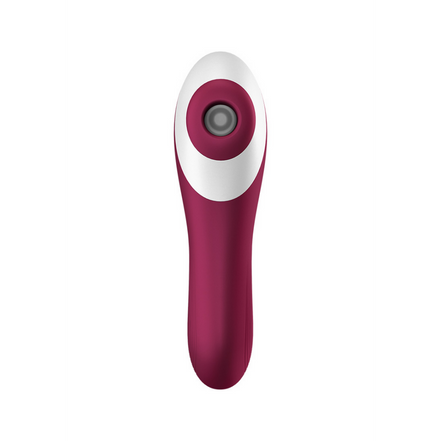Dual Crush - Einführbarer Doppel-Air-Pulse-Vibrator - Weinrot