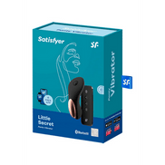 Satisfyer Little Secret slipvibrator zwart, functies, compact formaat, meerdere standen en discreet design voor onderweg.