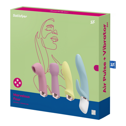 Marvelous Four - Vibrator met 4 Opzetstukken | Satisfyer