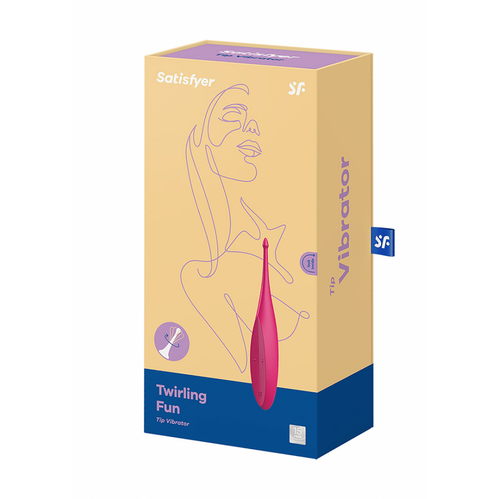 Satisfyer Curvy Trinity 4 clitoris stimulator met verpakking, felroze product naast doos op witte studioachtergrond