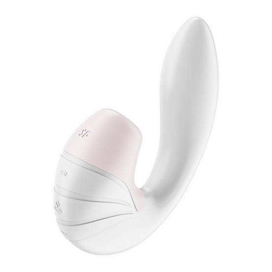 Supernova - Einführbarer Doppel-Air-Pulse-Vibrator - Weiß