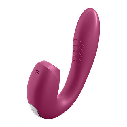 Sunray - Einführbarer Doppel-Air-Pulse-Vibrator - Beere