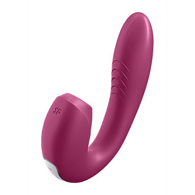Sunray - Einführbarer Doppel-Air-Pulse-Vibrator - Beere