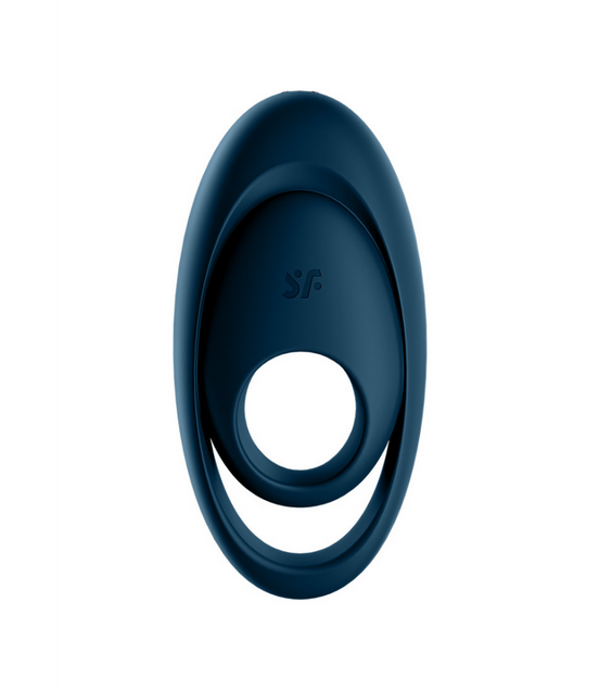 Glorious Duo Ring - Vibrating Cockring with Double Strap - Dark Blue