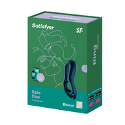 Satisfyer Epic Duo Dubbele Cockring Donkerblauw