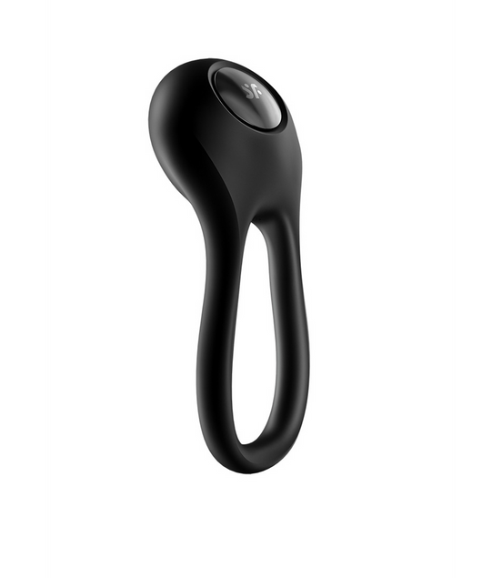 Majestic Duo - Double Strap Vibrating Cockring - Black