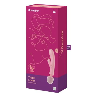 Triple Lover - Hybrid Wand Vibrator - Pink