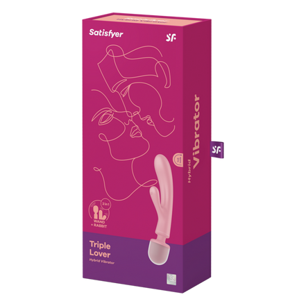 Triple Lover - Hybrid-Stabvibrator - Rosa