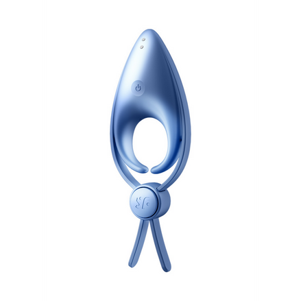 Satisfyer Sniper vibrierender Penisring | Verstellbare Doppelschlaufe Blaugrau