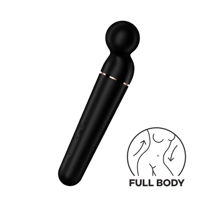 Planet Wand-er - Wand Vibrator - Black/Rose Gold | Satisfyer