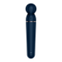 Satisfyer Planet Wand er wand vibrator blauw roségoud, achteraanzicht, knop en gladde steel
