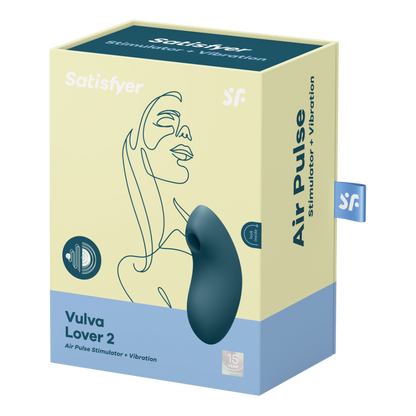 Vulva Lover 2 - Double Air Pulse Vibrator - Blue | Satisfyer