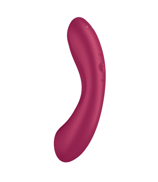 Curvy Trinity 1 - Red; Insertable Double Air Pulse Vibrator | Satisfyer