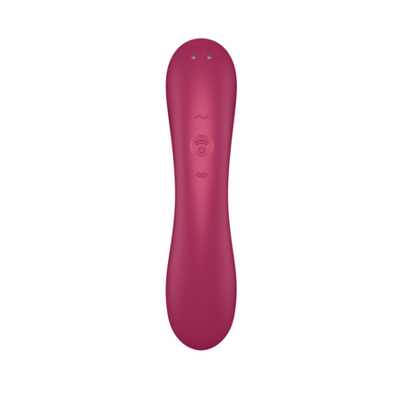 Kurvige Dreifaltigkeit 1 – Rot; Einführbarer Doppel-Air-Pulse-Vibrator | Befriediger