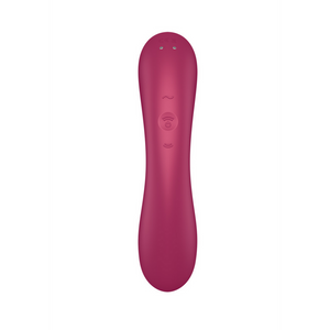 Kurvige Dreifaltigkeit 1 – Rot; Einführbarer Doppel-Air-Pulse-Vibrator | Befriediger