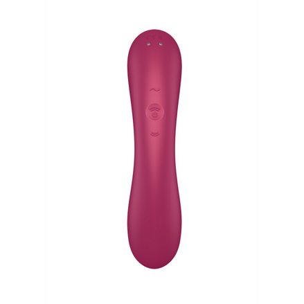 Curvy Trinity 1 - Red; Insertable Double Air Pulse Vibrator | Satisfyer